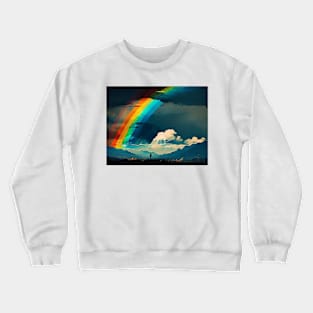 Abstract Rainbow Landscape Crewneck Sweatshirt